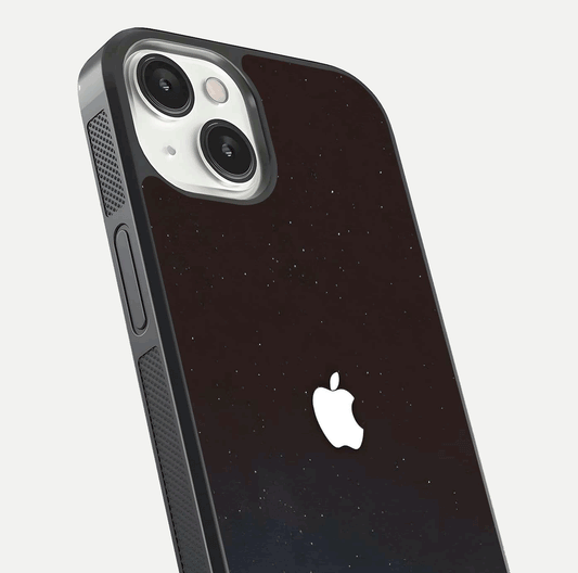 Green Emerald Apple Logo Glass Case for iPhone 13 close-up angled shot showing color depth and reflection clarity
