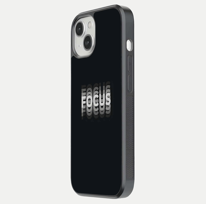 Mono Focus Vision Glass Case for iPhone 13 side-angle image showing smooth reflection and minimal tones