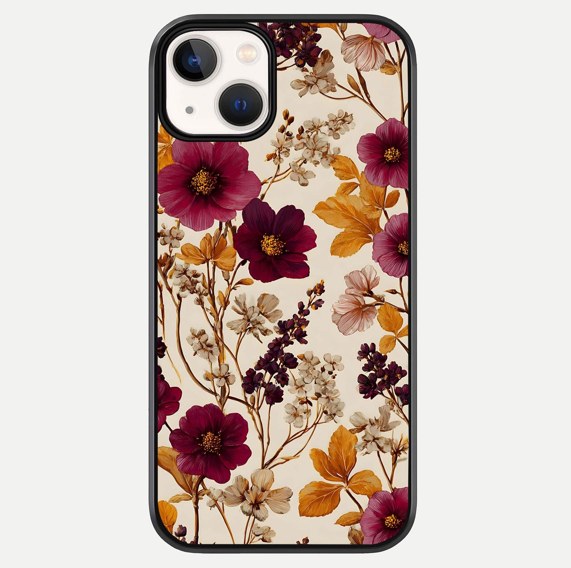 Autumn Wine Bloom Glass Case For iPhone 16 Pro by Custom World