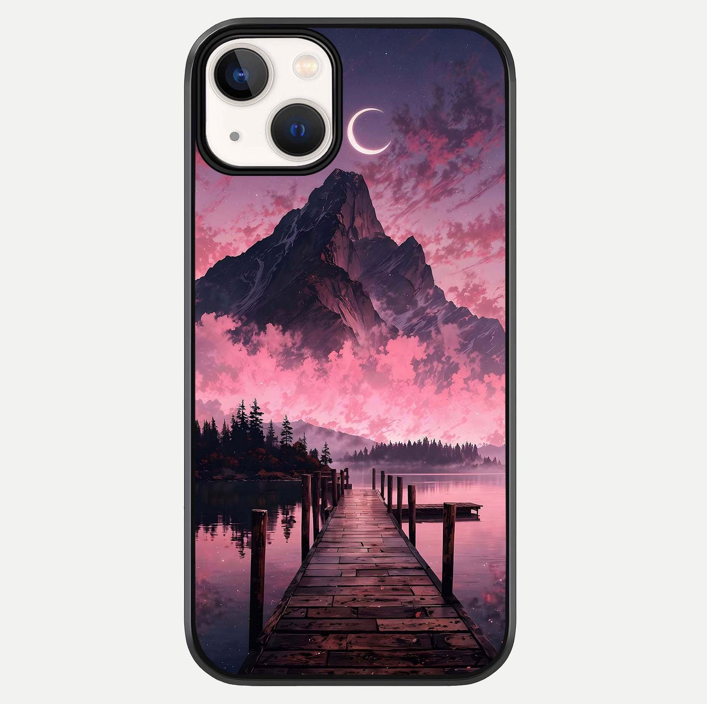 Beautiful Mountain View Glass Case For iPhone 16 Pro by Custom World