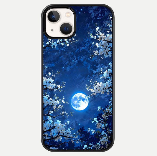 Blossom Moonlight Sky Glass Case For iPhone 13 by Custom World