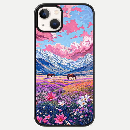 Blossom Valley Dream Glass Case For iPhone 13 by Custom World