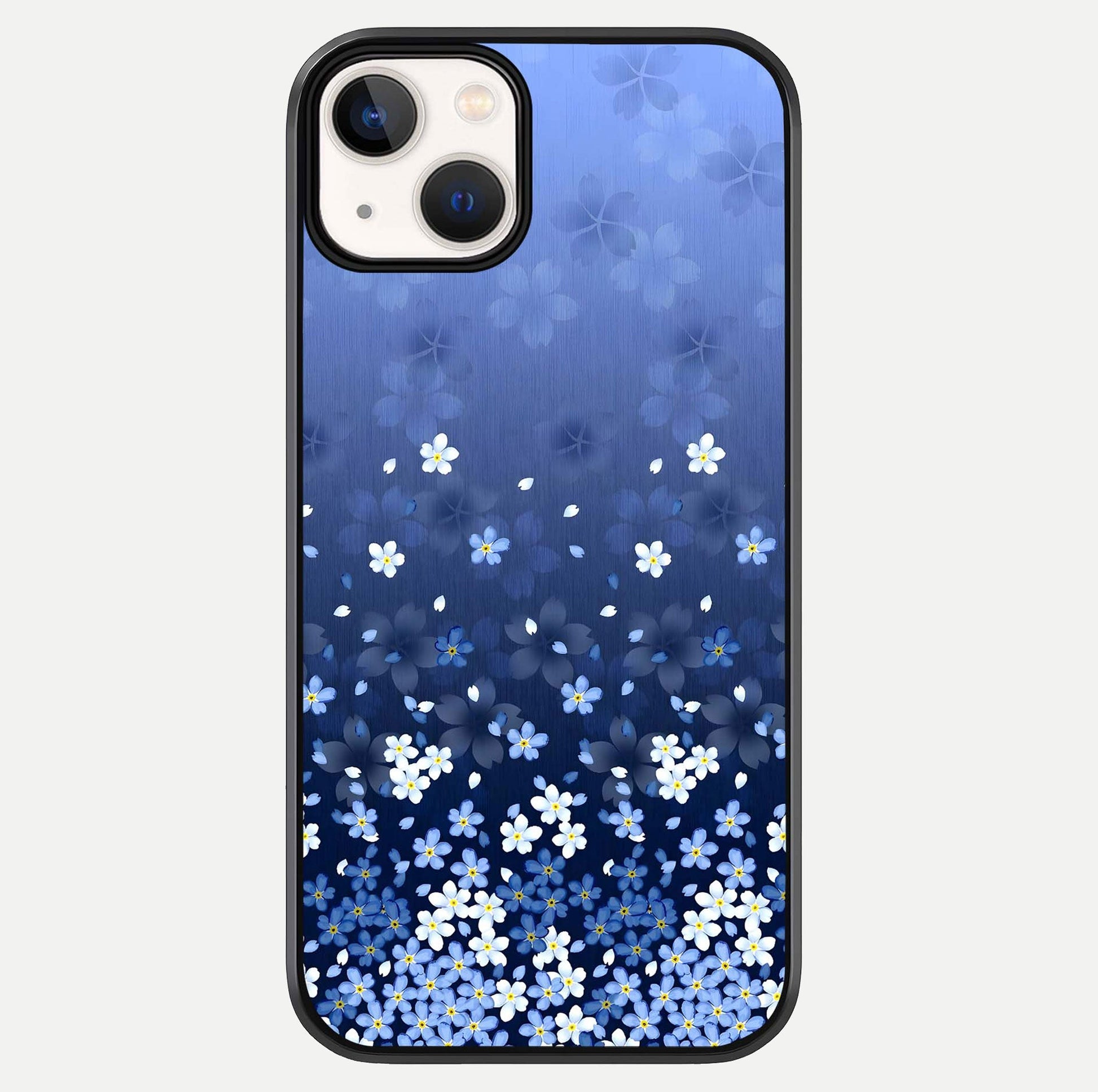 Blue Starry Glass Case For iPhone 13 by Custom World