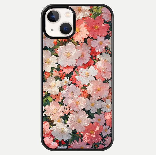 Blush Bloom Field Glass Case For iPhone 13 by Custom World