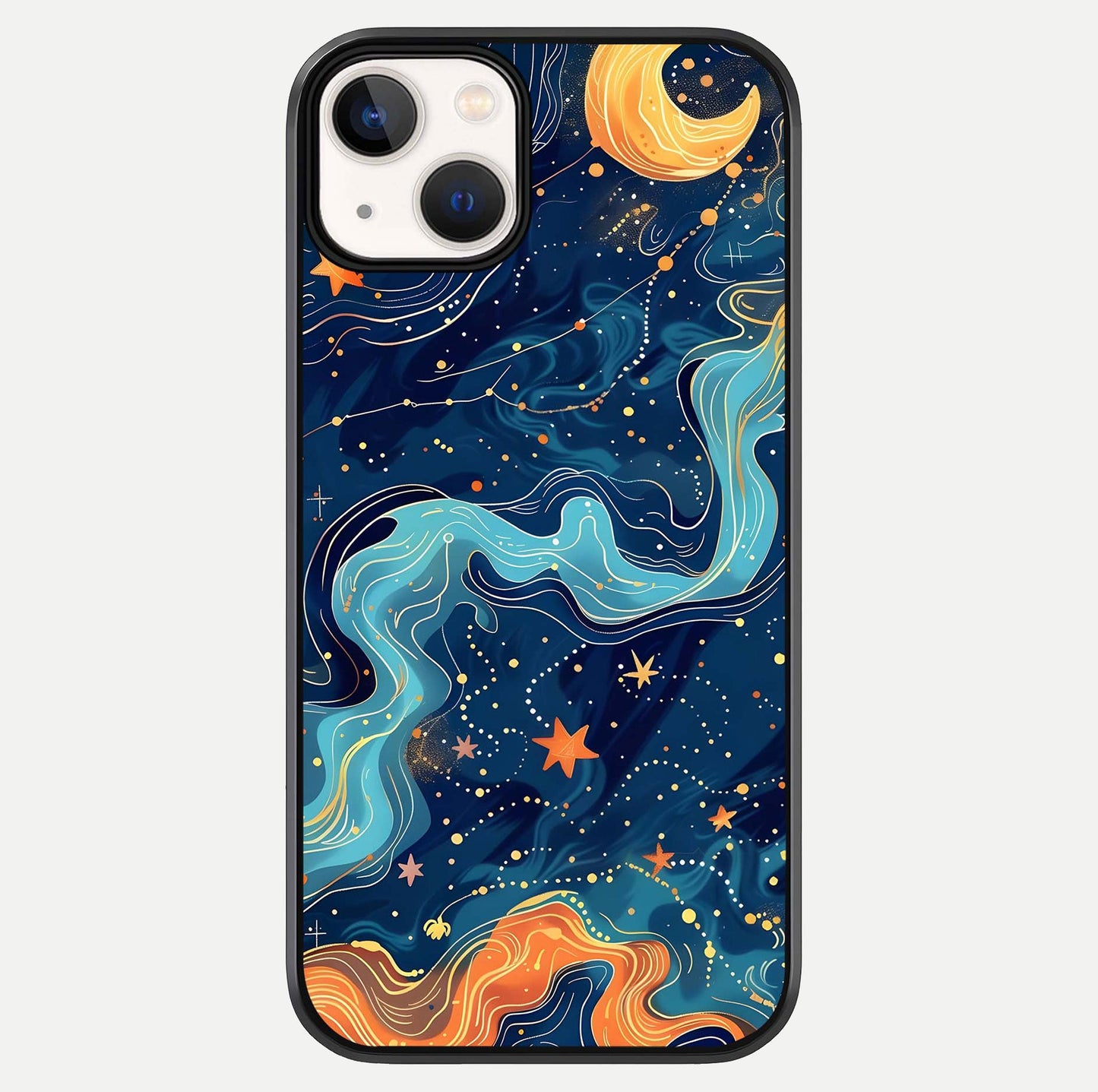 Celestial Dream Flow Glass Case For iPhone 13 by Custom World