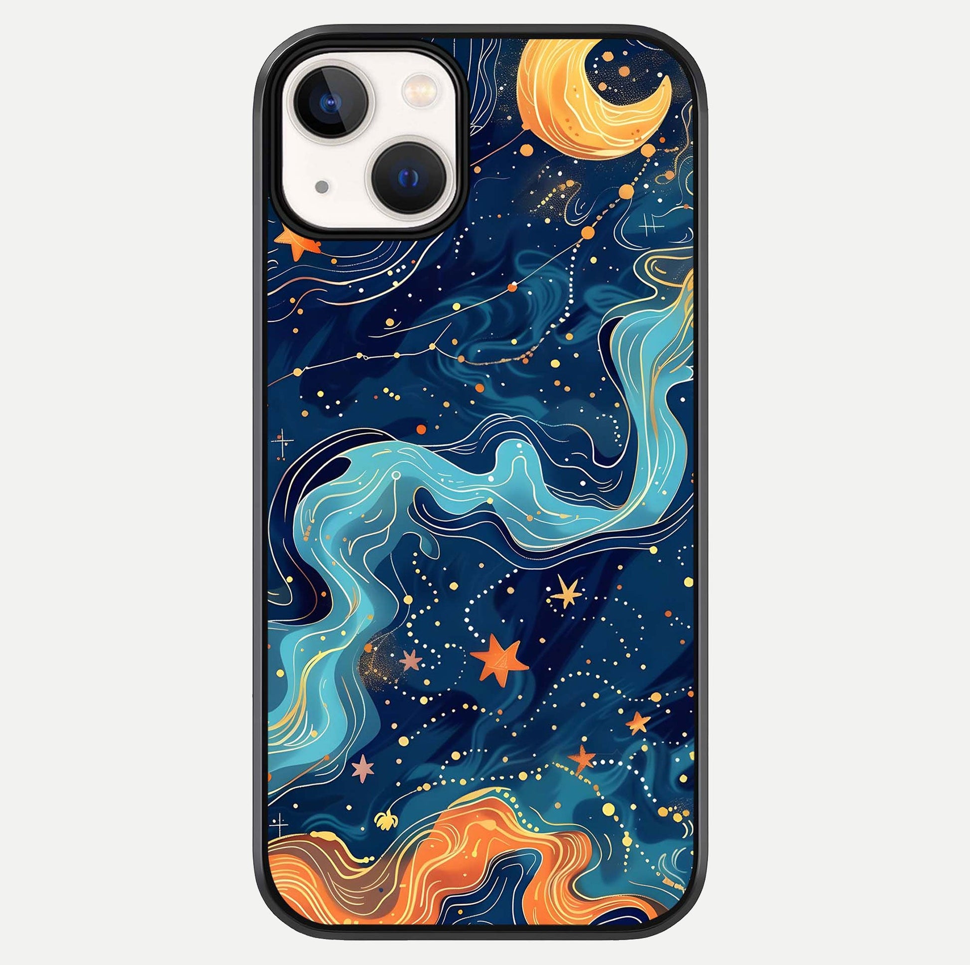 Celestial Dream Flow Glass Case For iPhone 13 by Custom World