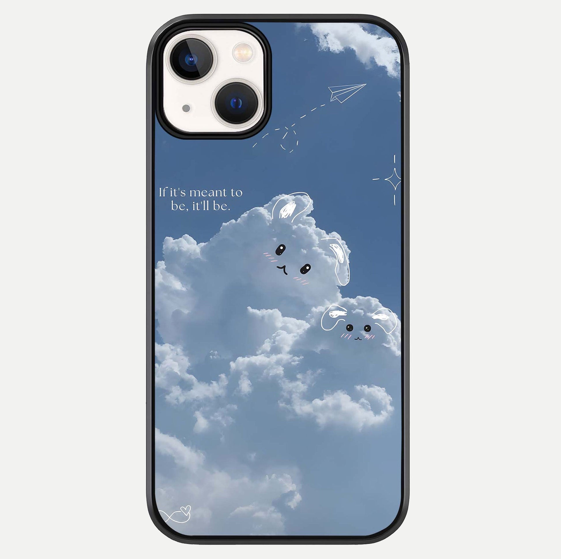 Cloud Bunny Dreams Glass Case For iPhone 13 by Custom World