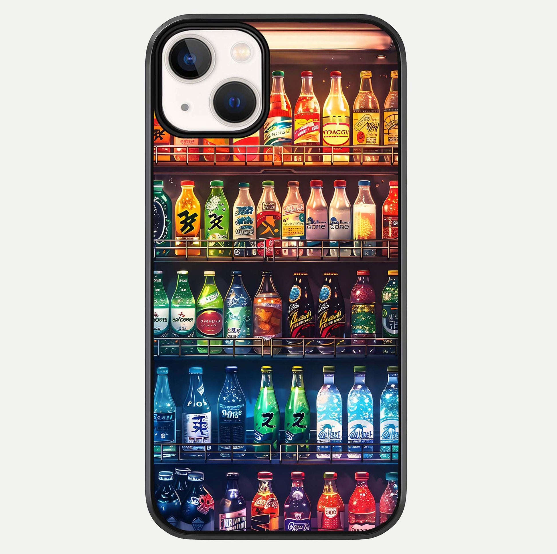 Colorful Soda Bottles Glass Case For iPhone 13 by Custom World