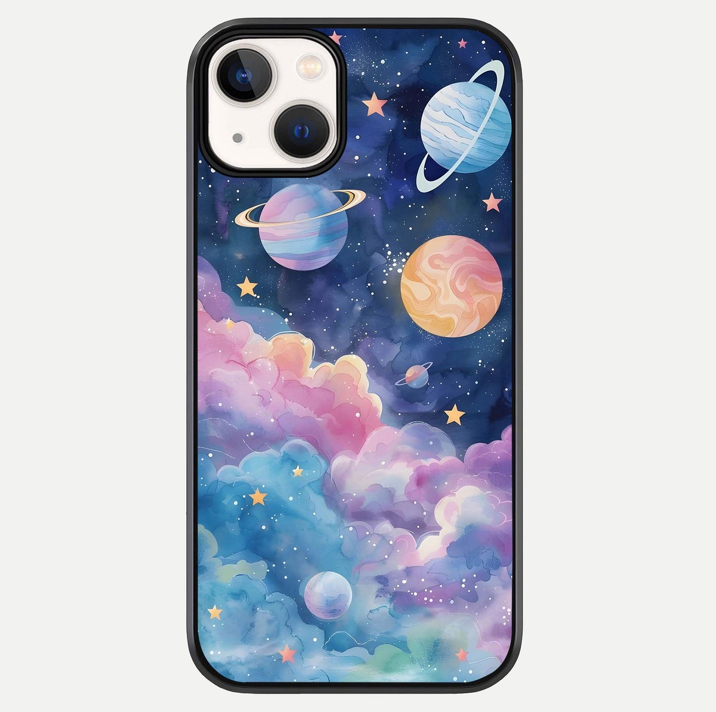 Cosmic Planet Dreams Glass Case For iPhone 13 by Custom World