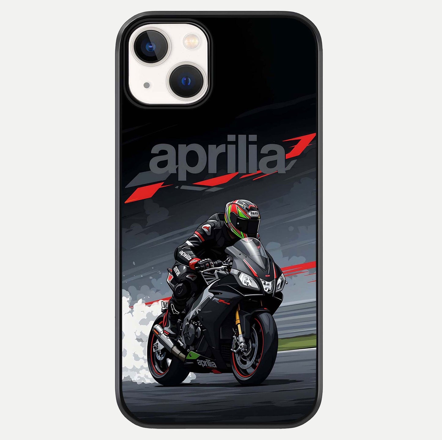 Dark Aprilla Glass Case For iPhone 13 by Custom World