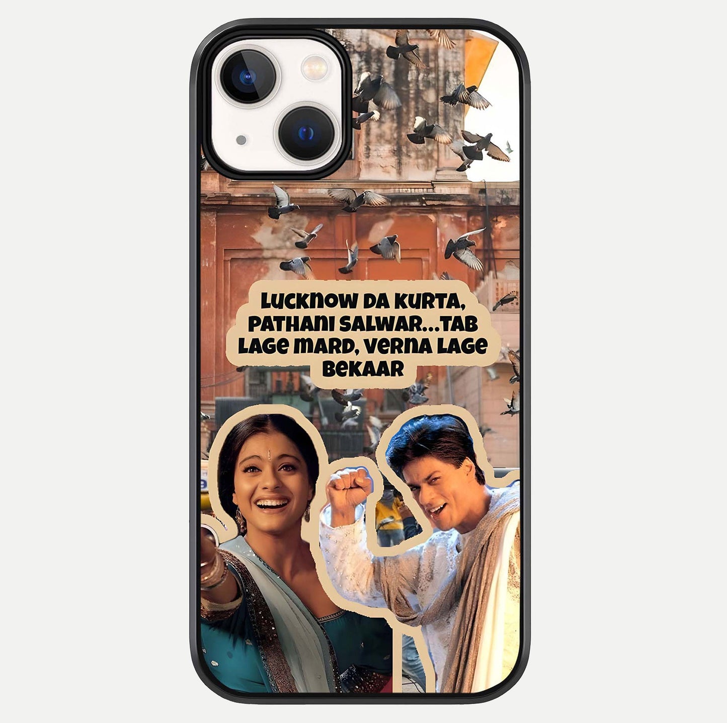 Desi Retro Vibes Glass Case For iPhone 13 by Custom World