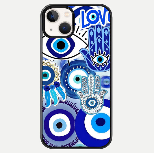 Evil Eyes Dream Glass Case For iPhone 13 by Custom World