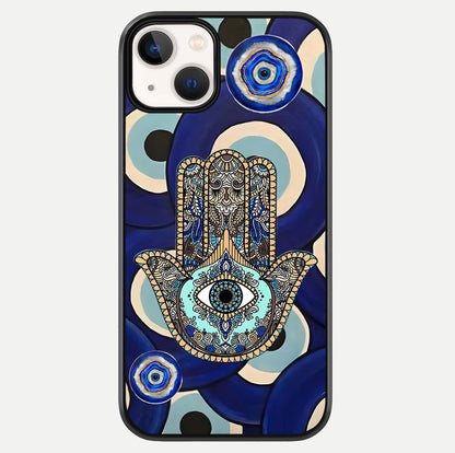 Hamsa Divine Guard Glass Case For iPhone 13 by Custom World