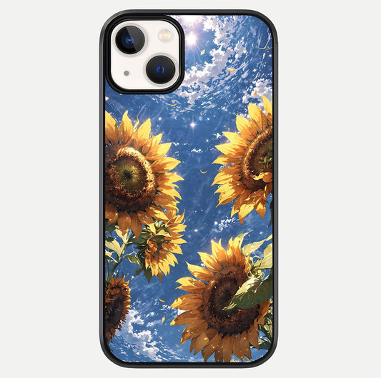 Heavenly Sunflower Rise Glass Case For iPhone 13 by Custom World