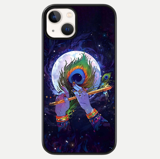 Krishna Hands Art Glass Case For iPhone 13 by Custom World