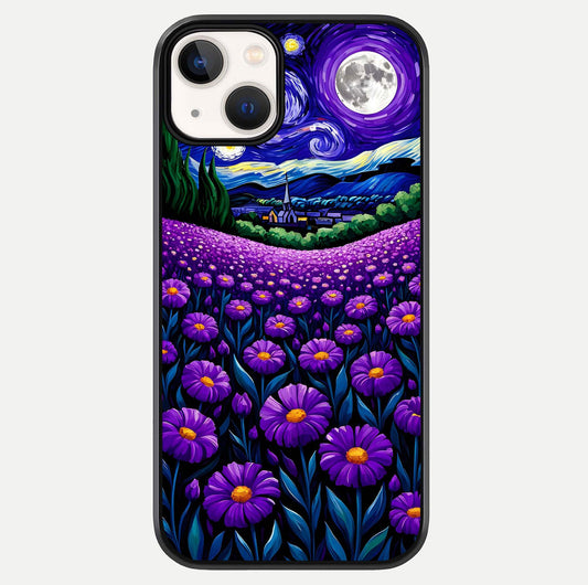 Lavender Moon Field Glass Case For iPhone 13 by Custom World