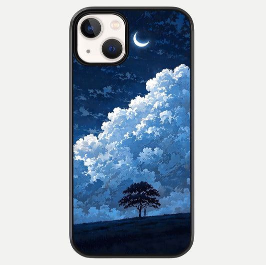 Midnight Sky Serenity Glass Case For iPhone 13 by Custom World