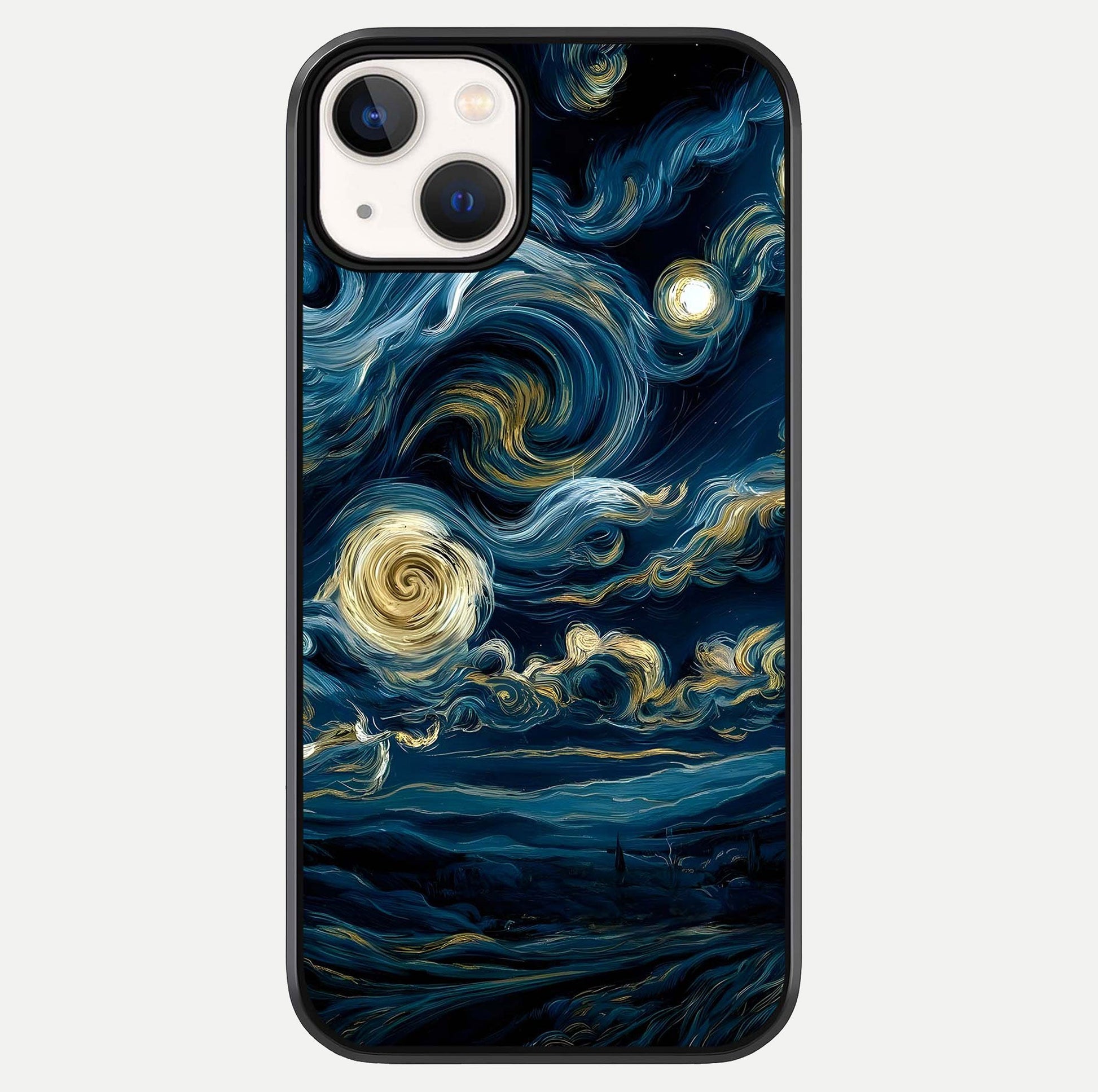 Midnight Sky Whirl Glass Case For iPhone 13 by Custom World