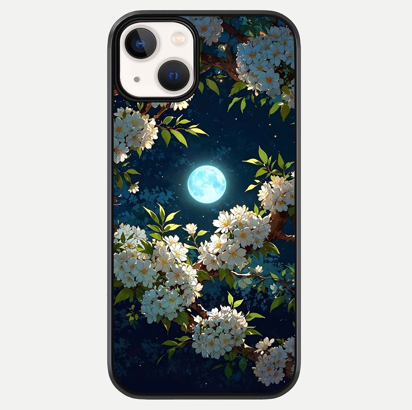 Moonlit Blossom Dream Glass Case For iPhone 13 by Custom World