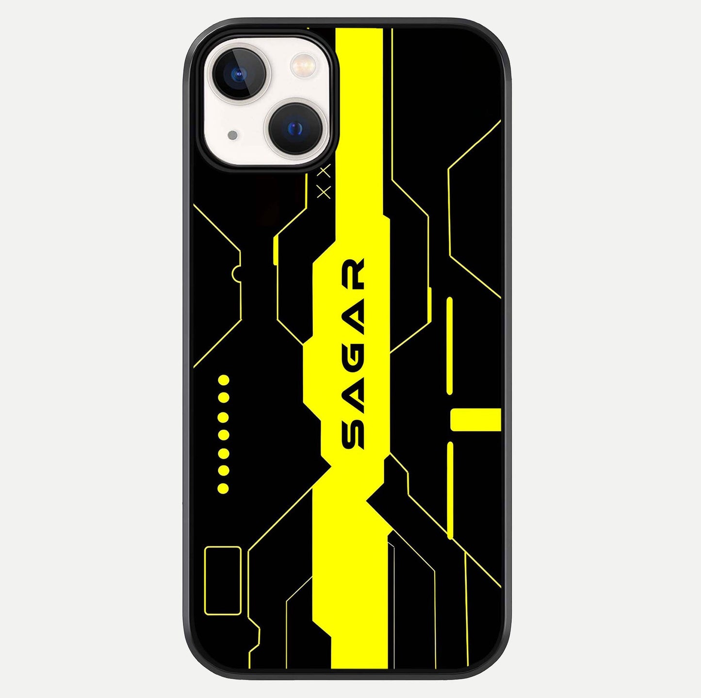 Neon CYBERPUNK Custom Name Glass Case For iPhone 13 by Custom World