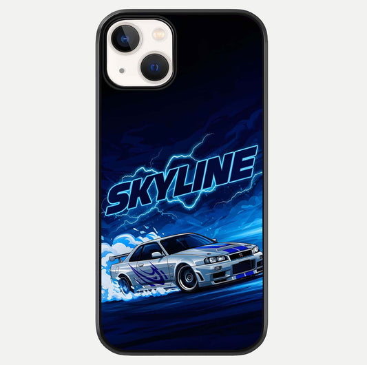 Neon Drift Beast Glass Case For iPhone 13 by Custom World
