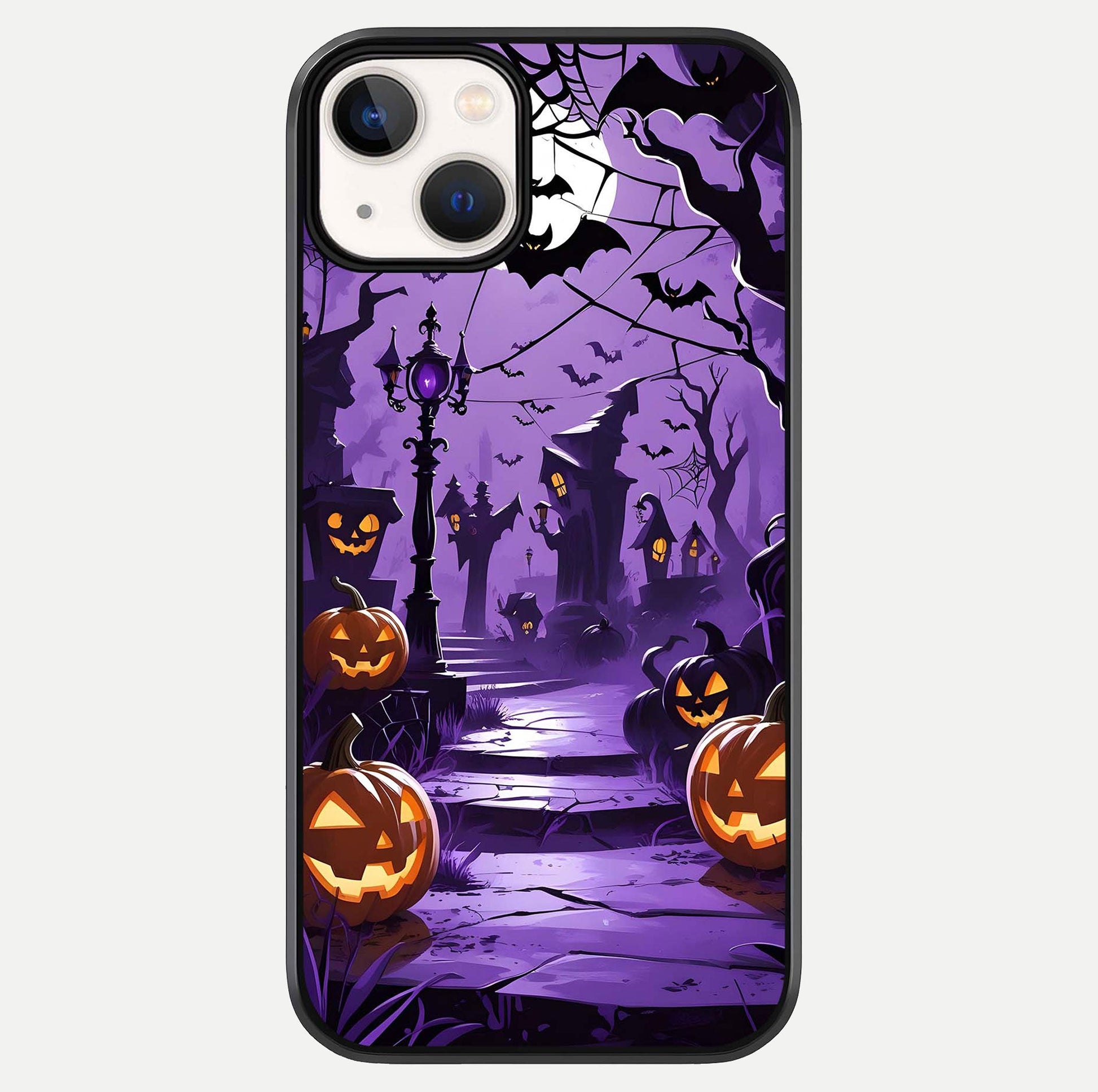 Pumpkin Patch Halloween Glass Case For iPhone 13 by Custom World