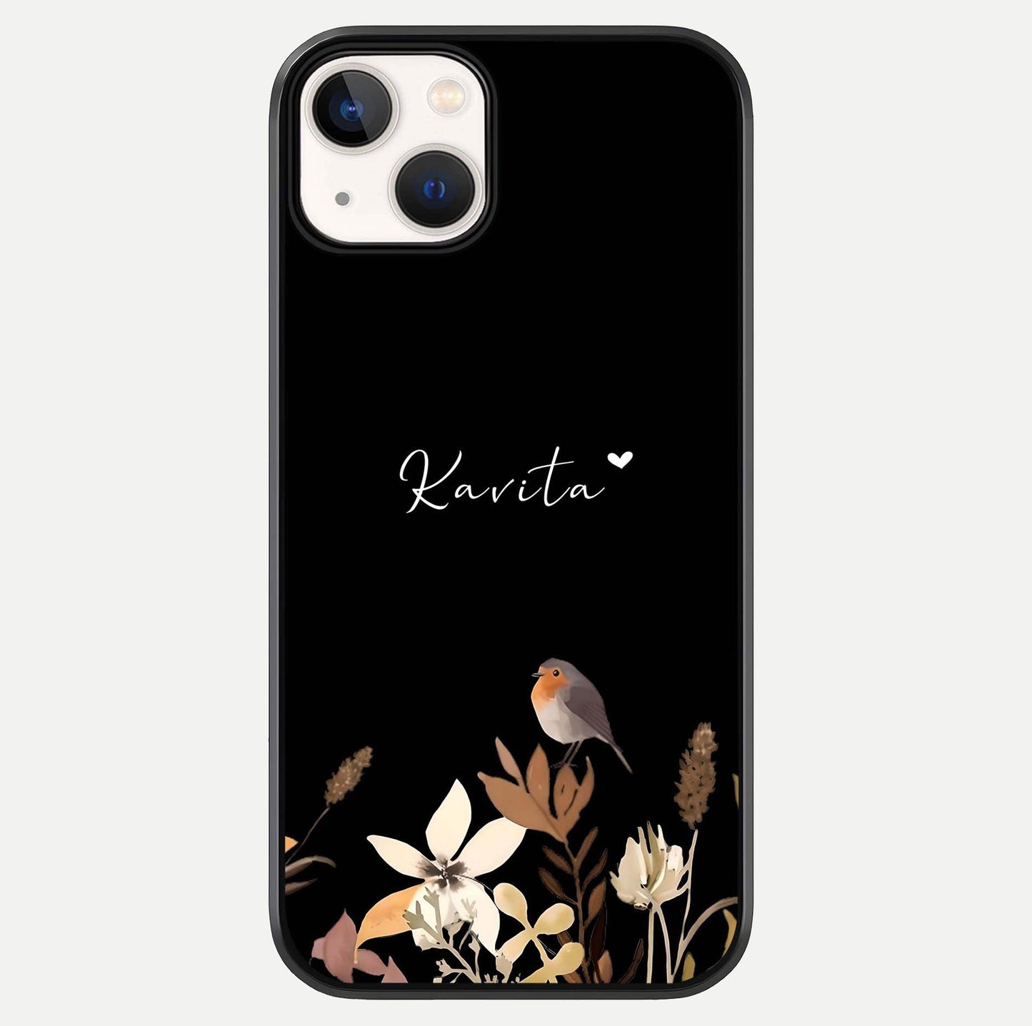 Quiet Garden Tune Custom Name Glass Case For iPhone 13 by Custom World