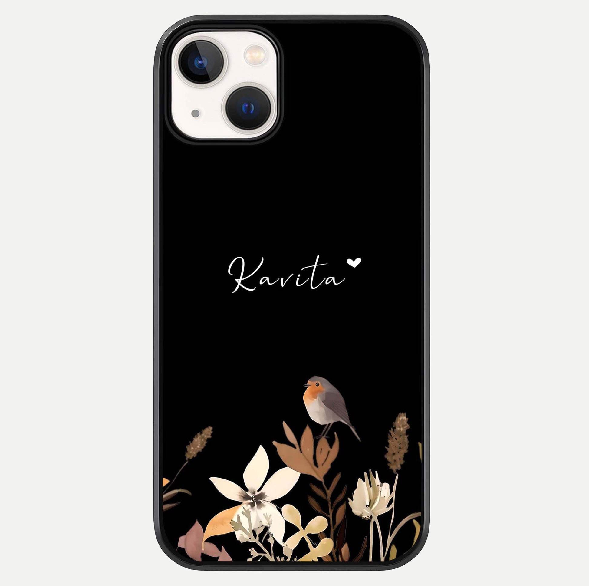 Quiet Garden Tune Custom Name Glass Case For iPhone 13 by Custom World