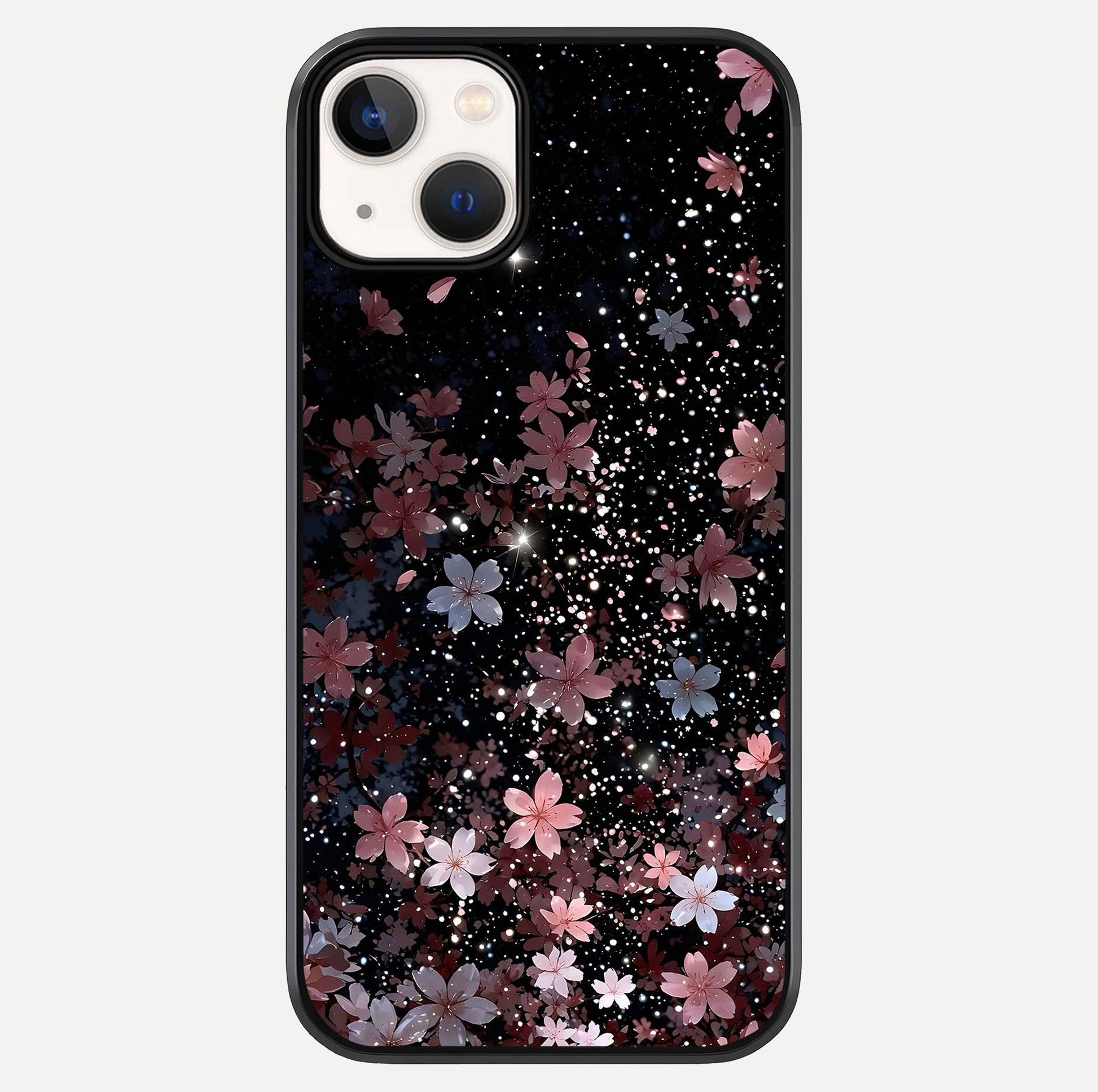 Starlit Flower Dreams Glass Case For iPhone 13 by Custom World