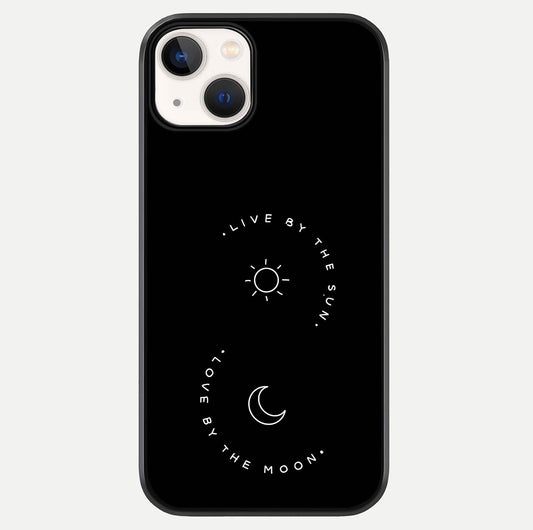 Sun Moon Balance Glass Case For iPhone 13 by Custom World
