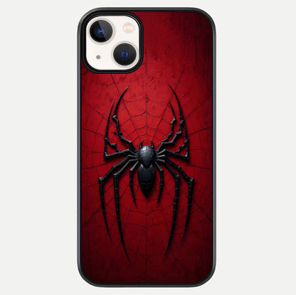 Superhero Web Emblem Glass Case For iPhone 13 by Custom World