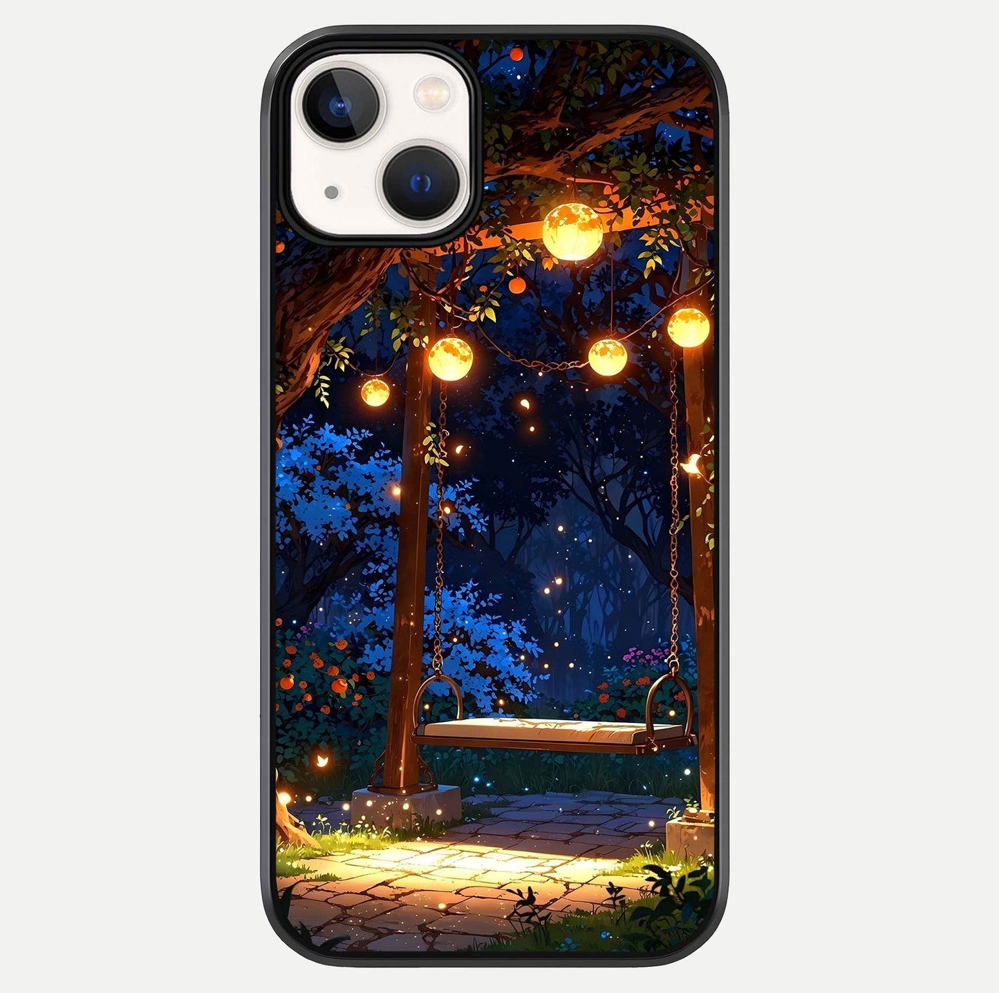 Twilight Garden Swing Glass Case For iPhone 13 by Custom World
