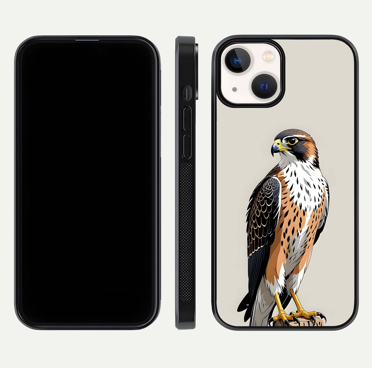 Clever Eagle Glass Case for iPhone 13 Mini dual-view layout showing design symmetry and smooth finish