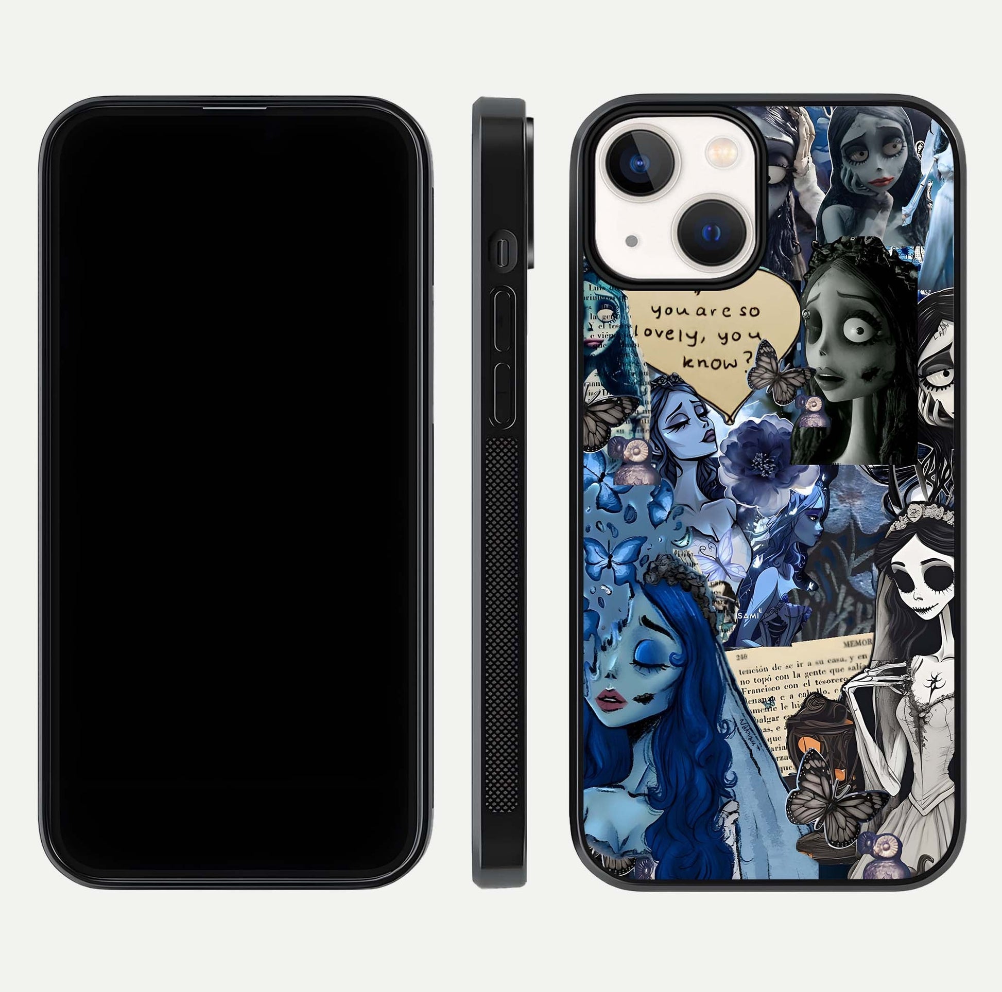 Corpse Bride Posters Glass Case for iPhone 13 Mini dual-view layout displaying cinematic tones and HD finish