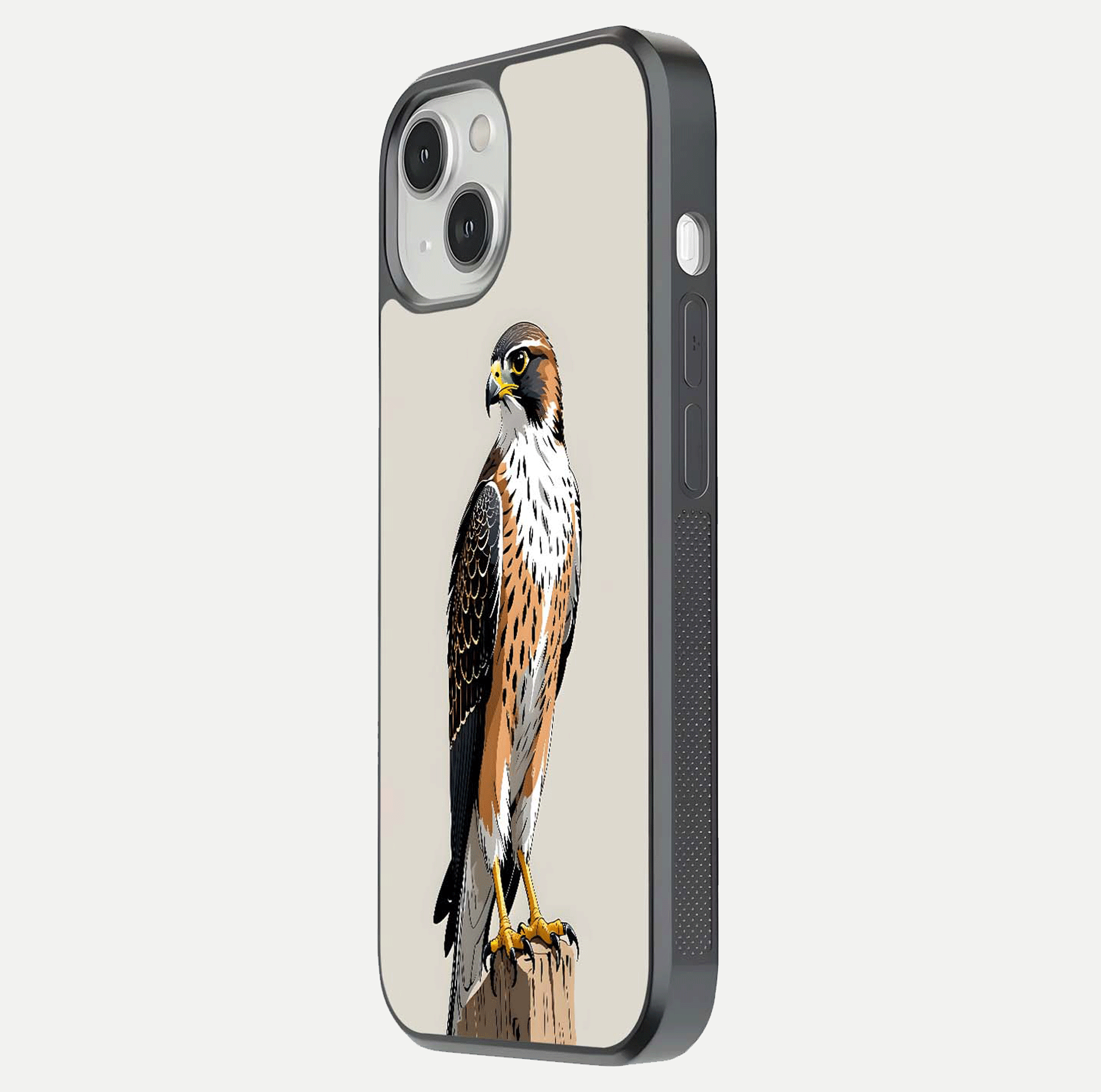 Clever Eagle Glass Case for iPhone 13 Mini side-angle photo capturing edge polish and shine reflection