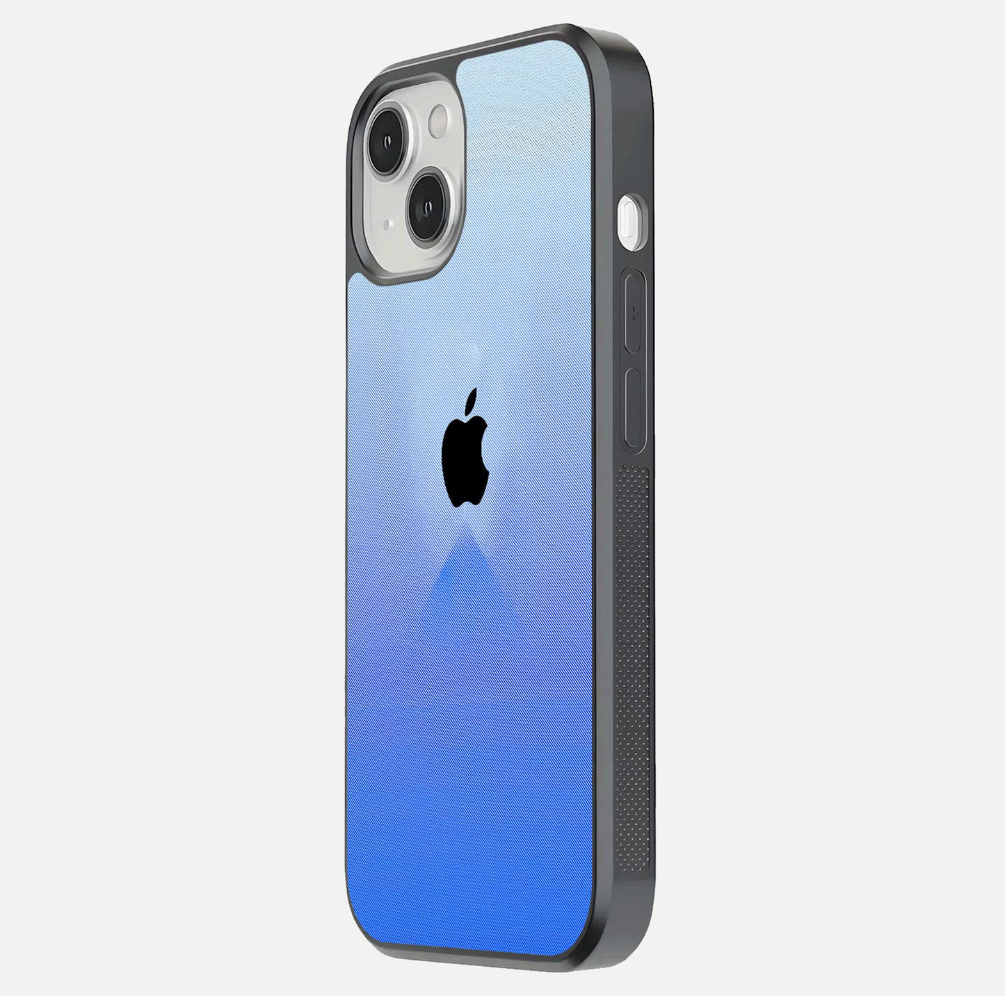Gradient Apple Vibe Glass Case for iPhone 13 Mini side-angle image showing reflection glow and elegant surface