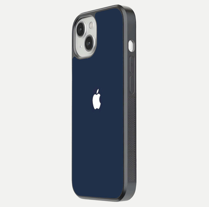 Minimal Apple Night Glass Case for iPhone 13 Mini side-angle image showing sleek reflection and clean gloss