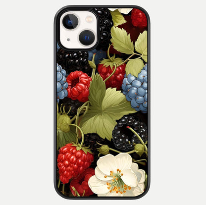 Berry Bloom Charm Glass Case For iPhone 16 Pro by Custom World