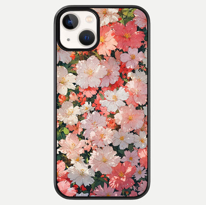 Blush Bloom Field Glass Case For iPhone 13 Mini by Custom World