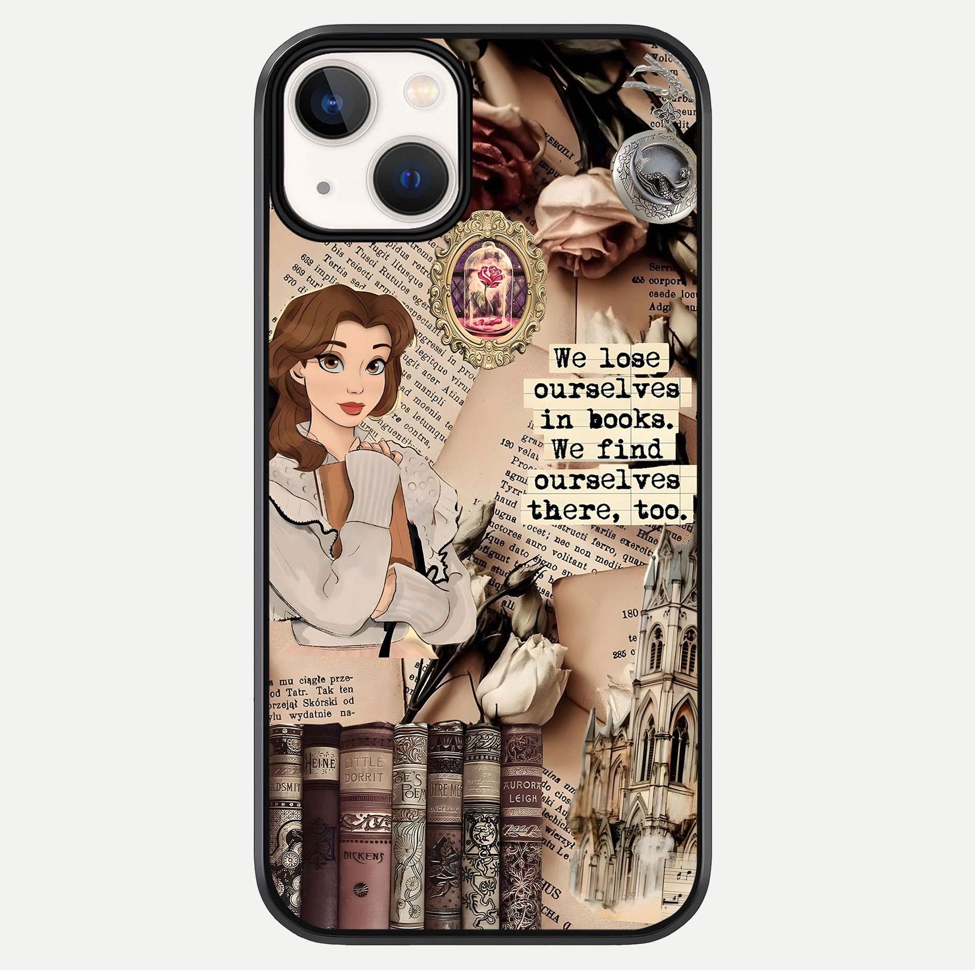 Bookish Dream World Glass Case For iPhone 13 Mini by Custom World