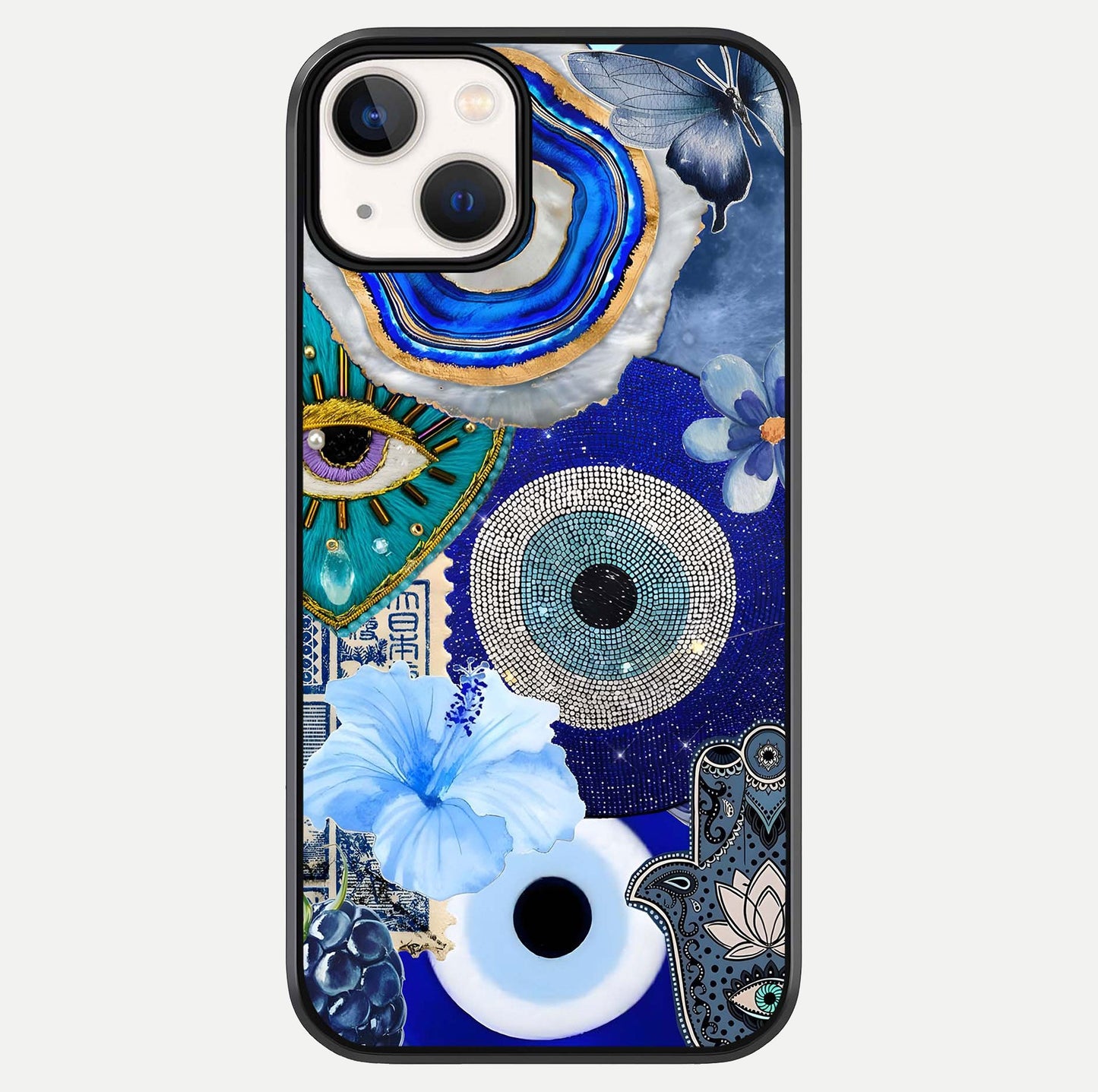 Celestial Celestial Blue Vision Glass Case For iPhone 13 Mini by Custom World
