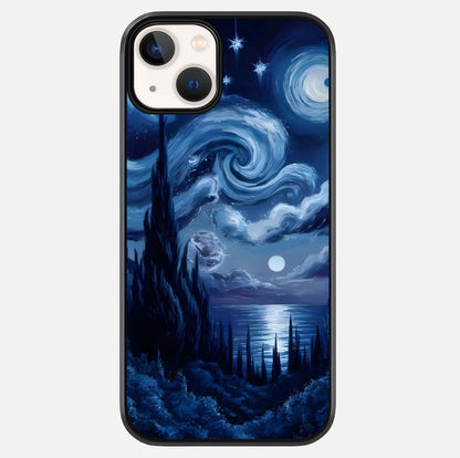 Celestial Dream Van Gogh Glass Case For iPhone 13 Mini by Custom World