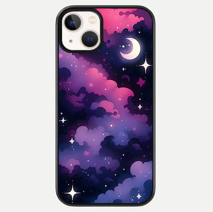 Celestial Moon Magic Glass Case For iPhone 13 Mini by Custom World