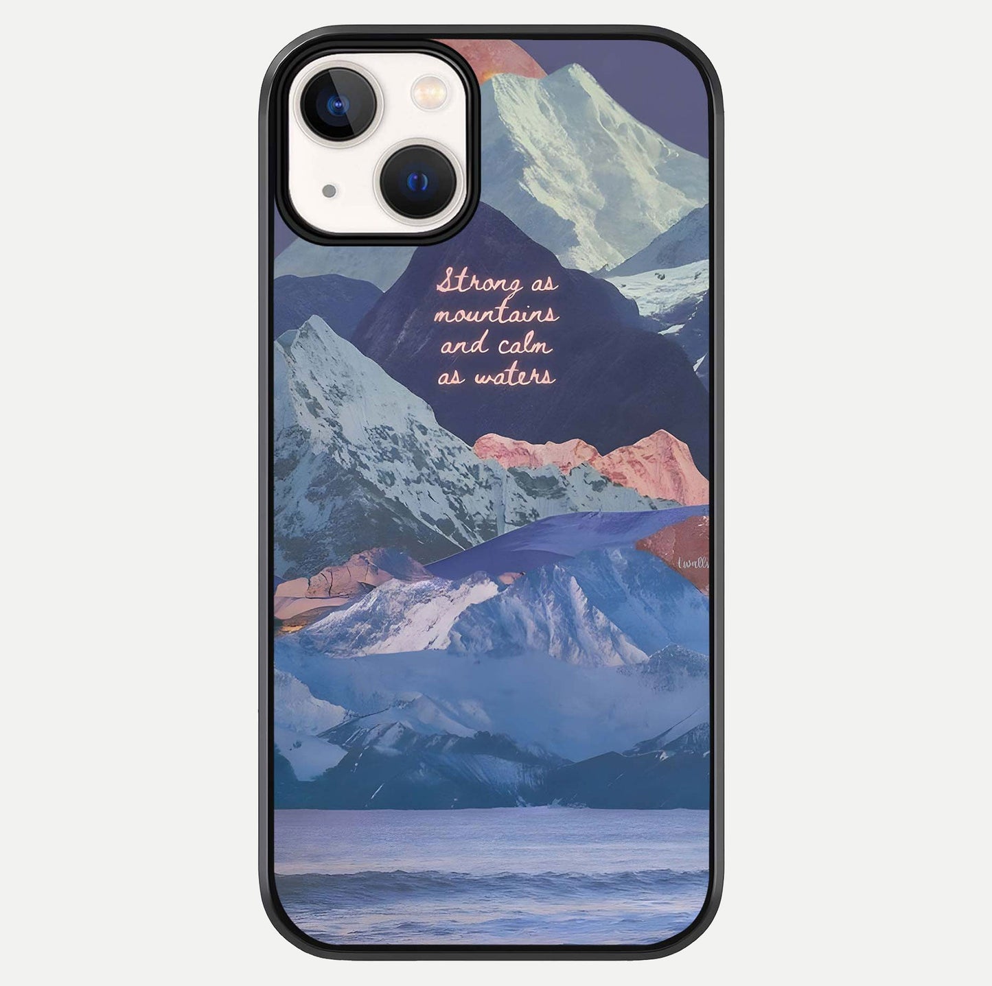 Celestial Mountain Calm Glass Case For iPhone 13 Mini by Custom World