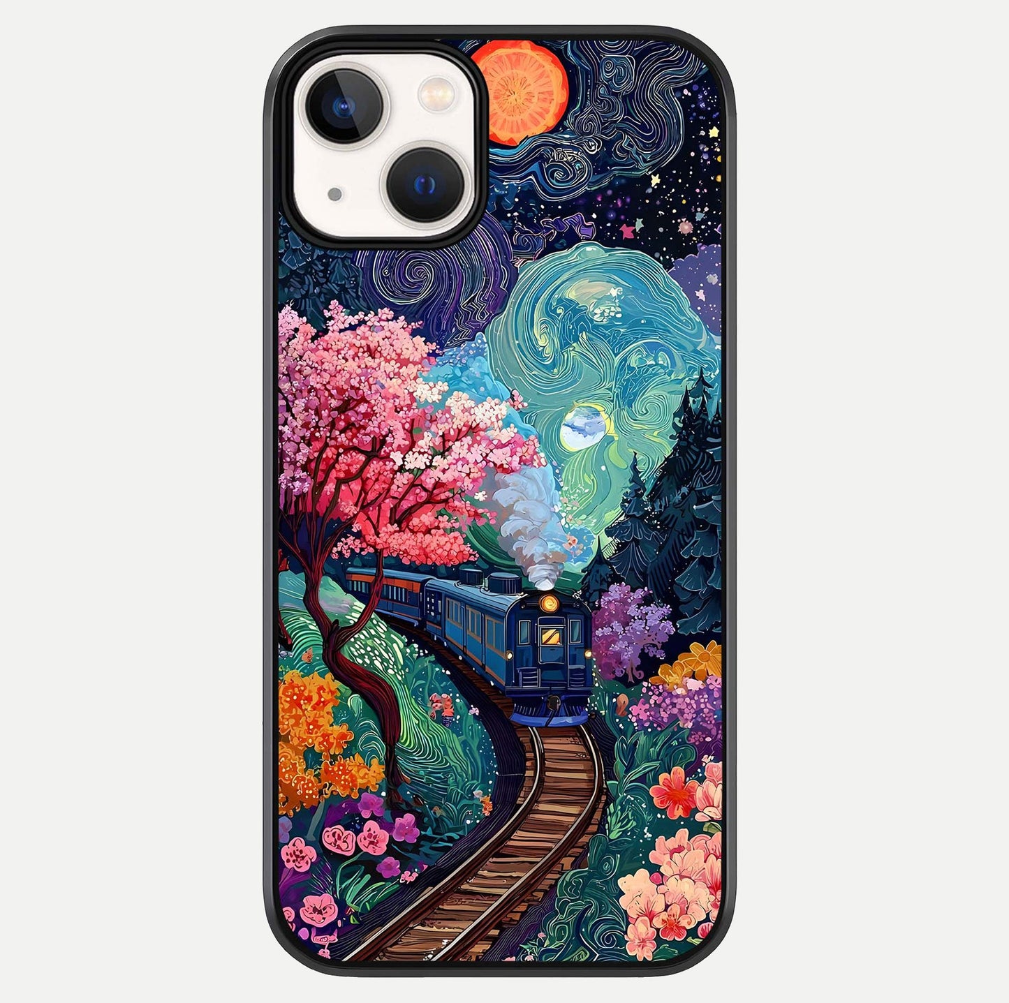 Celestial Train Journey Glass Case For iPhone 13 Mini by Custom World