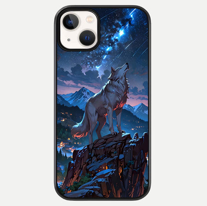 Celestial Wolf Howl Glass Case For iPhone 13 Mini by Custom World