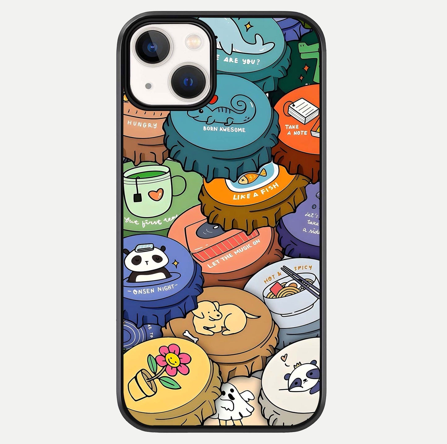 Coins Patterns Glass Case For iPhone 13 Mini by Custom World