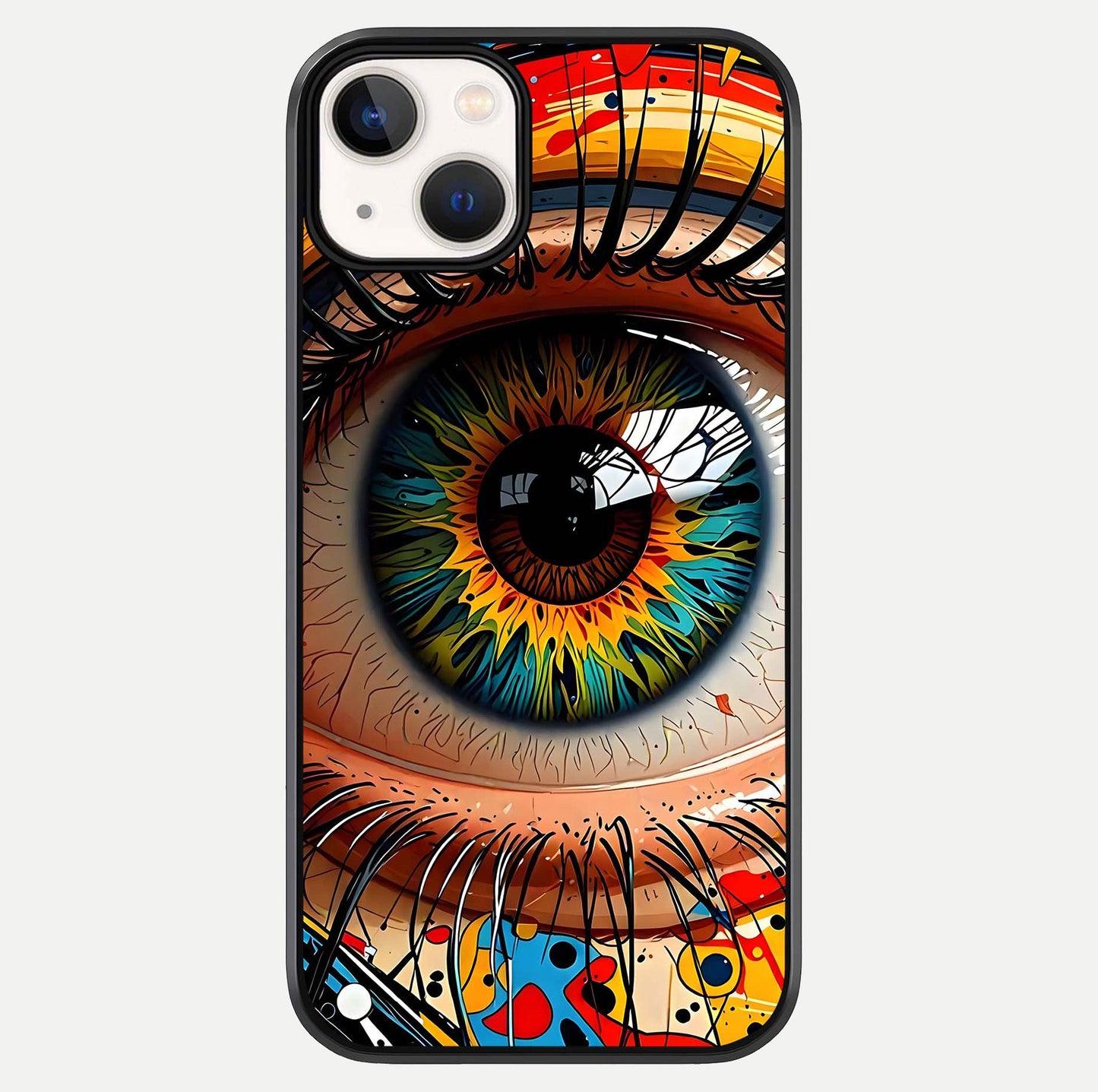 Colorful Eye Glass Case For iPhone 13 Mini by Custom World