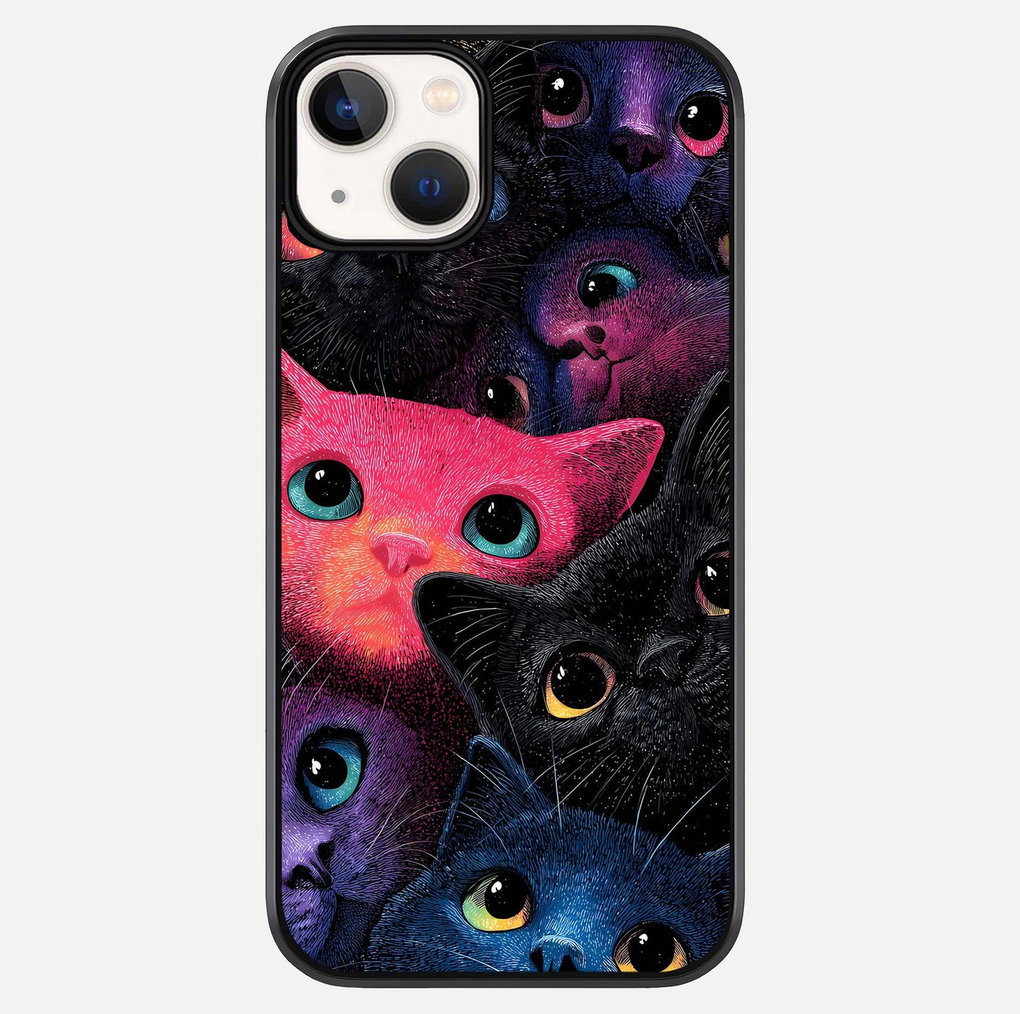 Cosmic Cats Dreams Glass Case For iPhone 13 Mini by Custom World