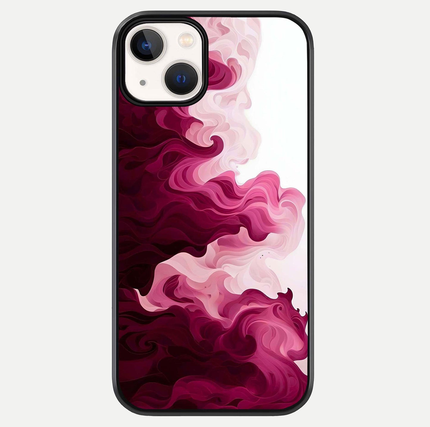 Crimson Wave Flow Glass Case For iPhone 13 Mini by Custom World